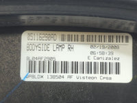 2009 Dodge Journey Tail Light Assembly Passenger Right OEM P/N:05116290AD Fits OEM Used Auto Parts - Oemusedautoparts1.com