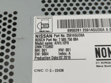 2019 Nissan Sentra Radio AM FM Cd Player Receiver Replacement P/N:2591A5UD0A Fits Fits 2020 OEM Used Auto Parts