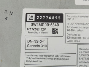 2011 Gmc Yukon Xl 1500 Radio AM FM Cd Player Receiver Replacement P/N:22776895 DW468100-6840 Fits OEM Used Auto Parts