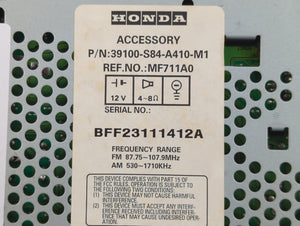 2001-2002 Honda Accord Radio AM FM Cd Player Receiver Replacement P/N:MF711A0 39100-S84-A410-M1 Fits Fits 2001 2002 OEM Used Auto Parts