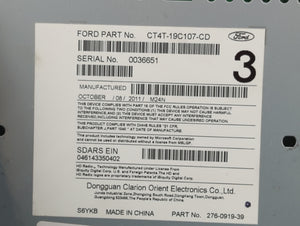 2012-2013 Lincoln Mkx Radio AM FM Cd Player Receiver Replacement P/N:CT4T-19C107-CD Fits Fits 2012 2013 OEM Used Auto Parts