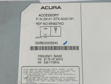 2007-2009 Acura Mdx Radio AM FM Cd Player Receiver Replacement P/N:39101-STX-A020-M1 Fits Fits 2007 2008 2009 OEM Used Auto Parts