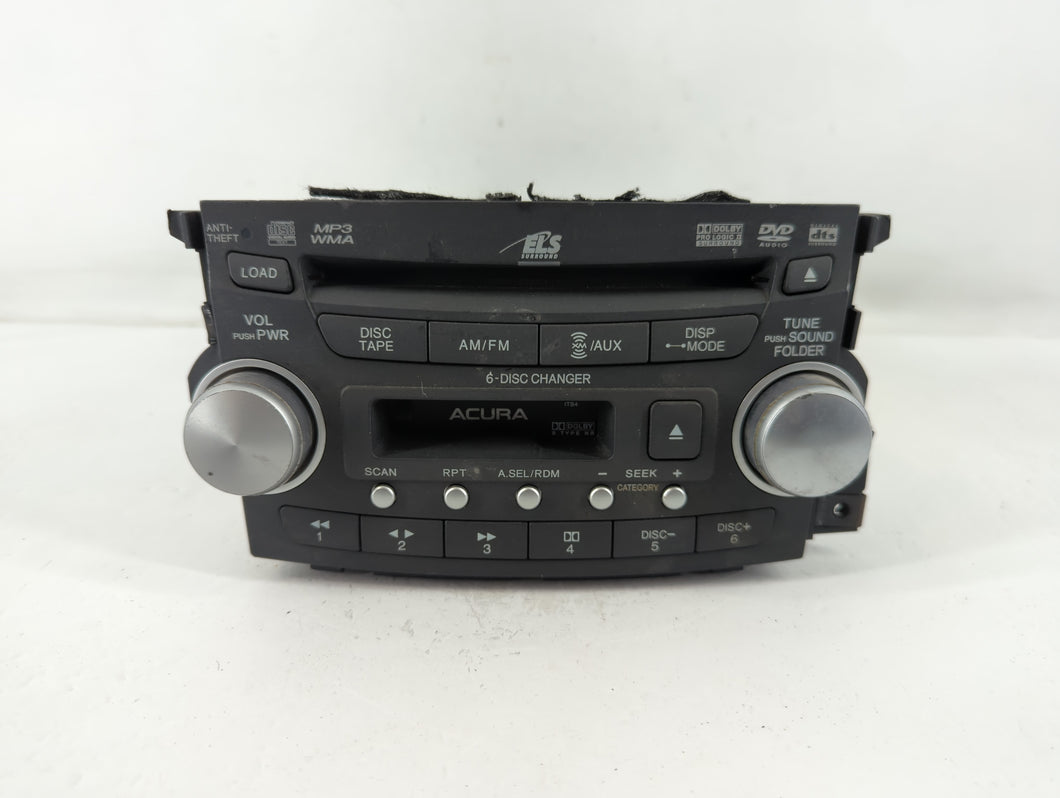 2007-2008 Acura Tl Radio AM FM Cd Player Receiver Replacement P/N:MCQEH3660Z 39100-SEP-A100 Fits Fits 2007 2008 OEM Used Auto Parts