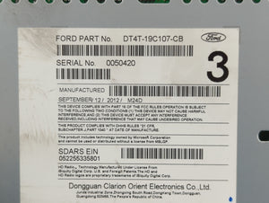 2013 Ford Edge Radio AM FM Cd Player Receiver Replacement P/N:DT4T-19C107-CB Fits OEM Used Auto Parts