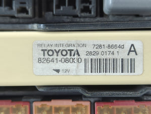 2011-2016 Toyota Sienna Fusebox Fuse Box Panel Relay Module P/N:82641-08030 Fits Fits 2011 2012 2013 2014 2015 2016 OEM Used Auto Parts