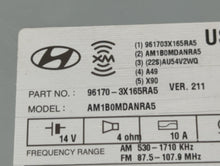 2013 Hyundai Elantra Radio AM FM Cd Player Receiver Replacement P/N:96170-3X165RA5 Fits OEM Used Auto Parts