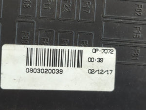 2015-2021 Jeep Renegade Fusebox Fuse Box Panel Relay Module P/N:0803020039 Fits Fits 2015 2016 2017 2018 2019 2020 2021 OEM Used Auto Parts