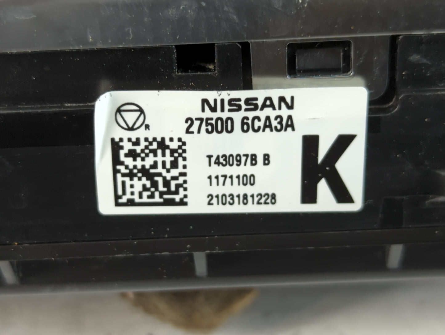 2019-2022 Nissan Altima Climate Control Module Temperature AC/Heater Replacement P/N:27500 6CA3A Fits Fits 2019 2020 2021 2022 OEM Used Auto Parts - Oemusedautoparts1.com