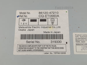 2006-2009 Toyota Prius Radio AM FM Cd Player Receiver Replacement P/N:CQ-ET0560A 86120-47210 Fits Fits 2006 2007 2008 2009 OEM Used Auto Parts