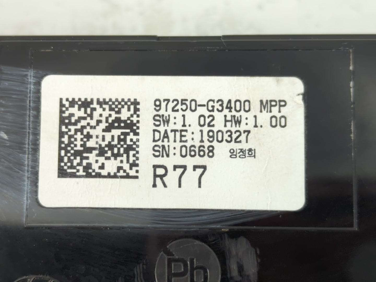 2019 Hyundai Elantra Gt Climate Control Module Temperature AC/Heater Replacement P/N:97250-G3400 Fits Fits 2020 OEM Used Auto Parts - Oemusedautoparts1.com