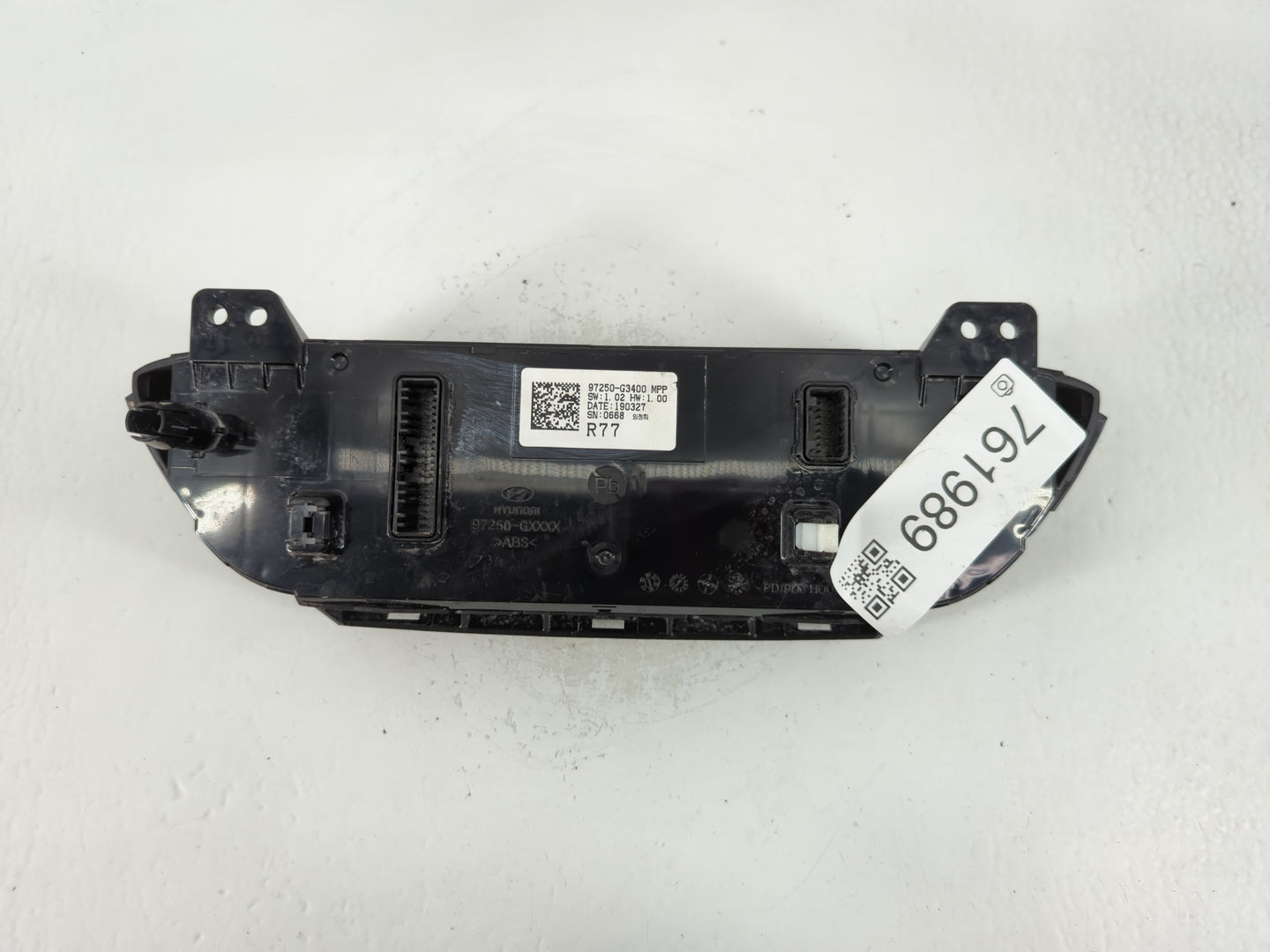 2019 Hyundai Elantra Gt Climate Control Module Temperature AC/Heater Replacement P/N:97250-G3400 Fits Fits 2020 OEM Used Auto Parts - Oemusedautoparts1.com