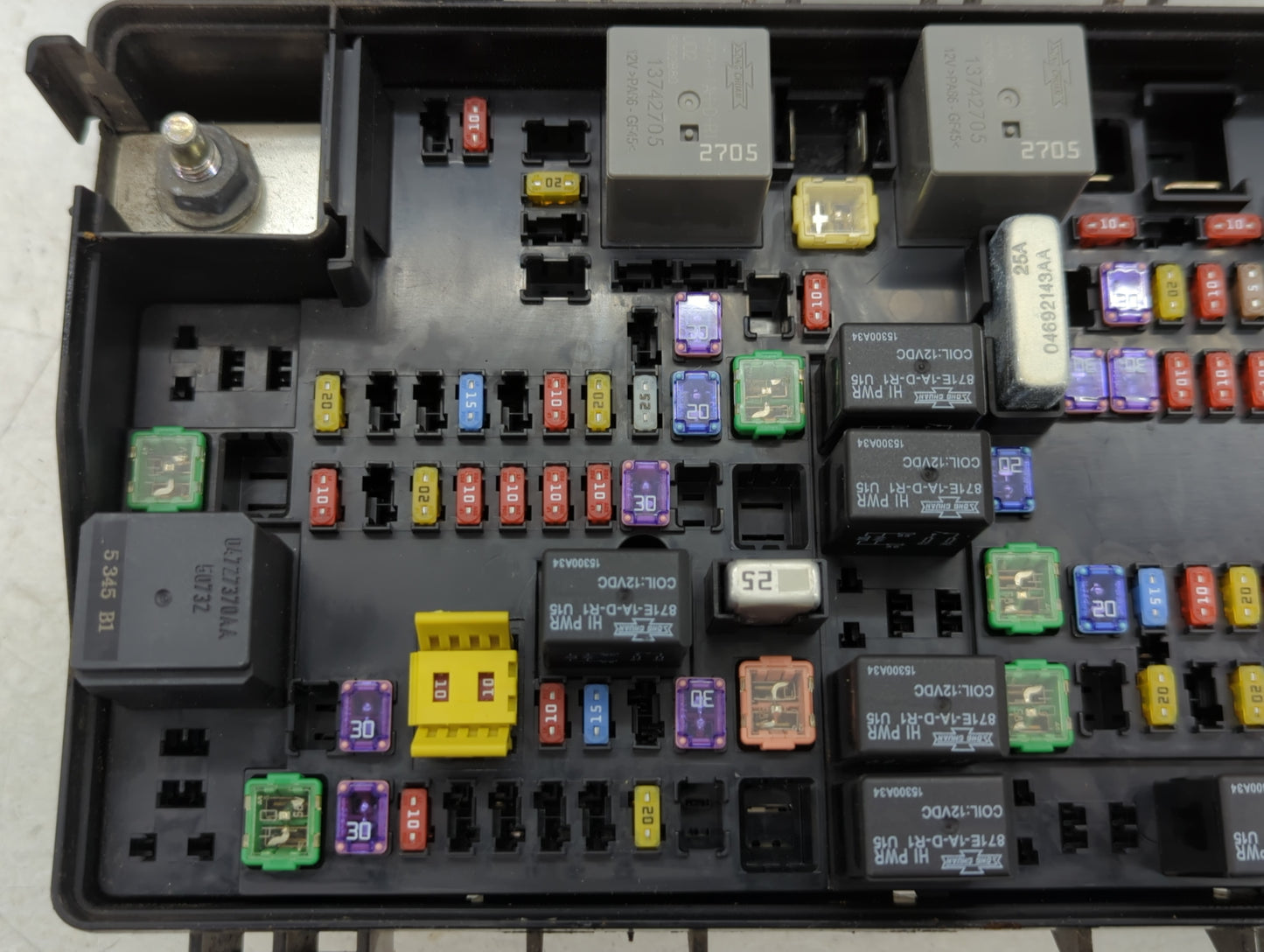 2016 Dodge Ram 1500 Fusebox Fuse Box Panel Relay Module P/N:P68258527AA Fits OEM Used Auto Parts - Oemusedautoparts1.com