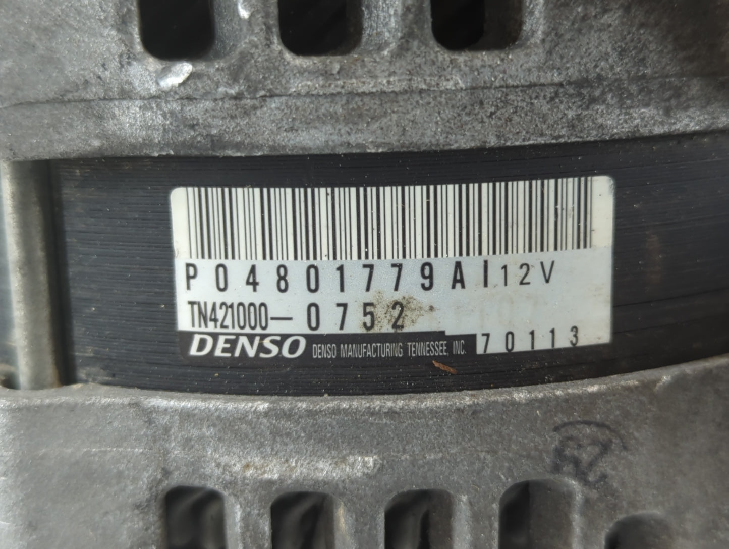 2011-2016 Jeep Grand Cherokee Alternator Replacement Generator Charging Assembly Engine OEM P/N:P04801779AI TN421000-0752 Fits OEM Used Auto Parts - Oemusedautoparts1.com