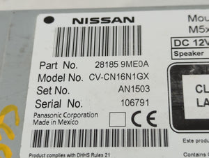 2014-2019 Nissan Versa Radio AM FM Cd Player Receiver Replacement P/N:28185 9ME0A Fits Fits 2014 2015 2016 2017 2018 2019 OEM Used Auto Parts