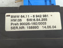 2002-2005 Bmw 745i Climate Control Module Temperature AC/Heater Replacement P/N:64.11-6 942 981 Fits Fits 2002 2003 2004 2005 OEM Used Auto Parts