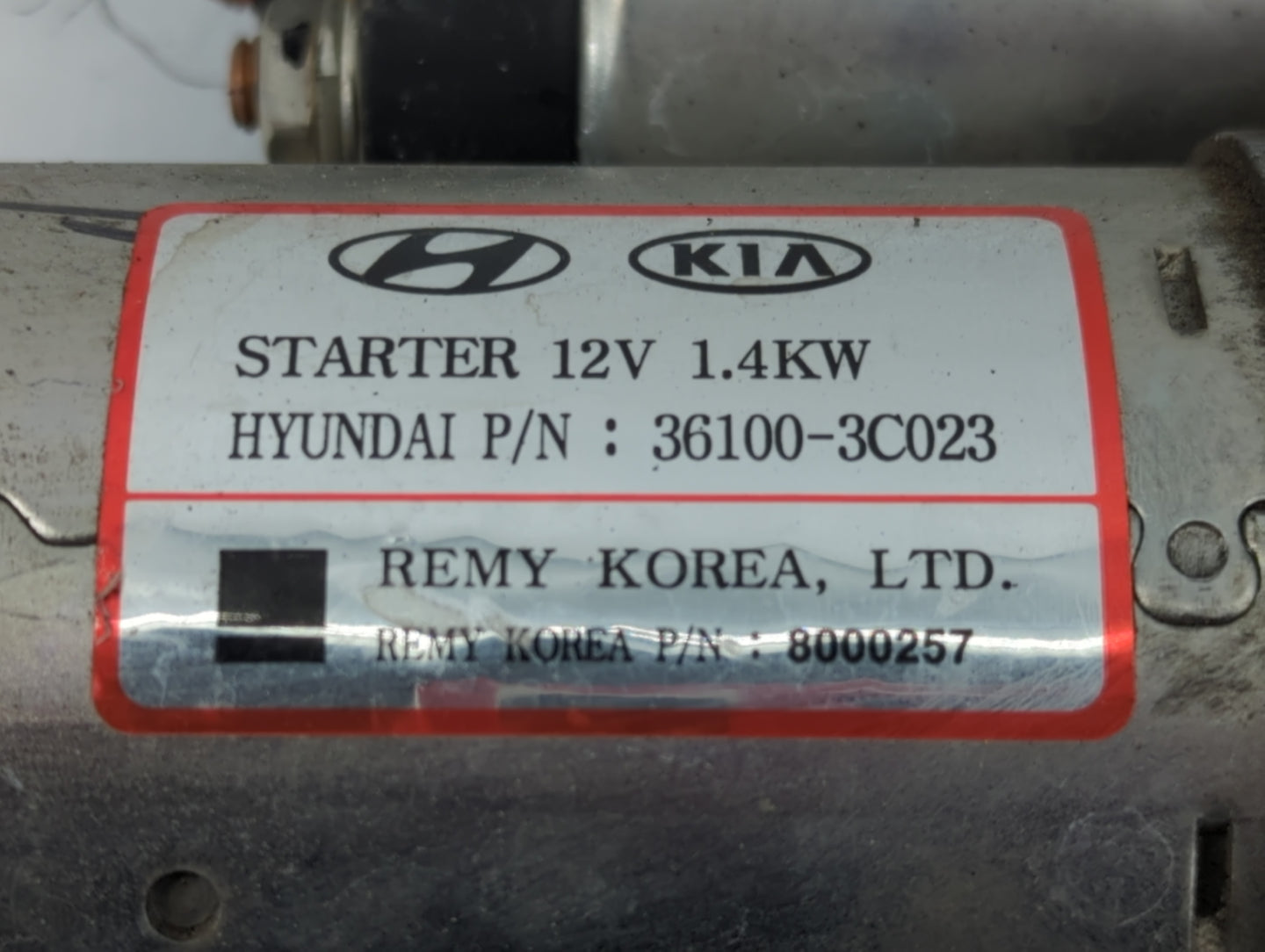 2009 Hyundai Genesis Car Starter Motor Solenoid OEM P/N:36100-3C023 Fits OEM Used Auto Parts - Oemusedautoparts1.com