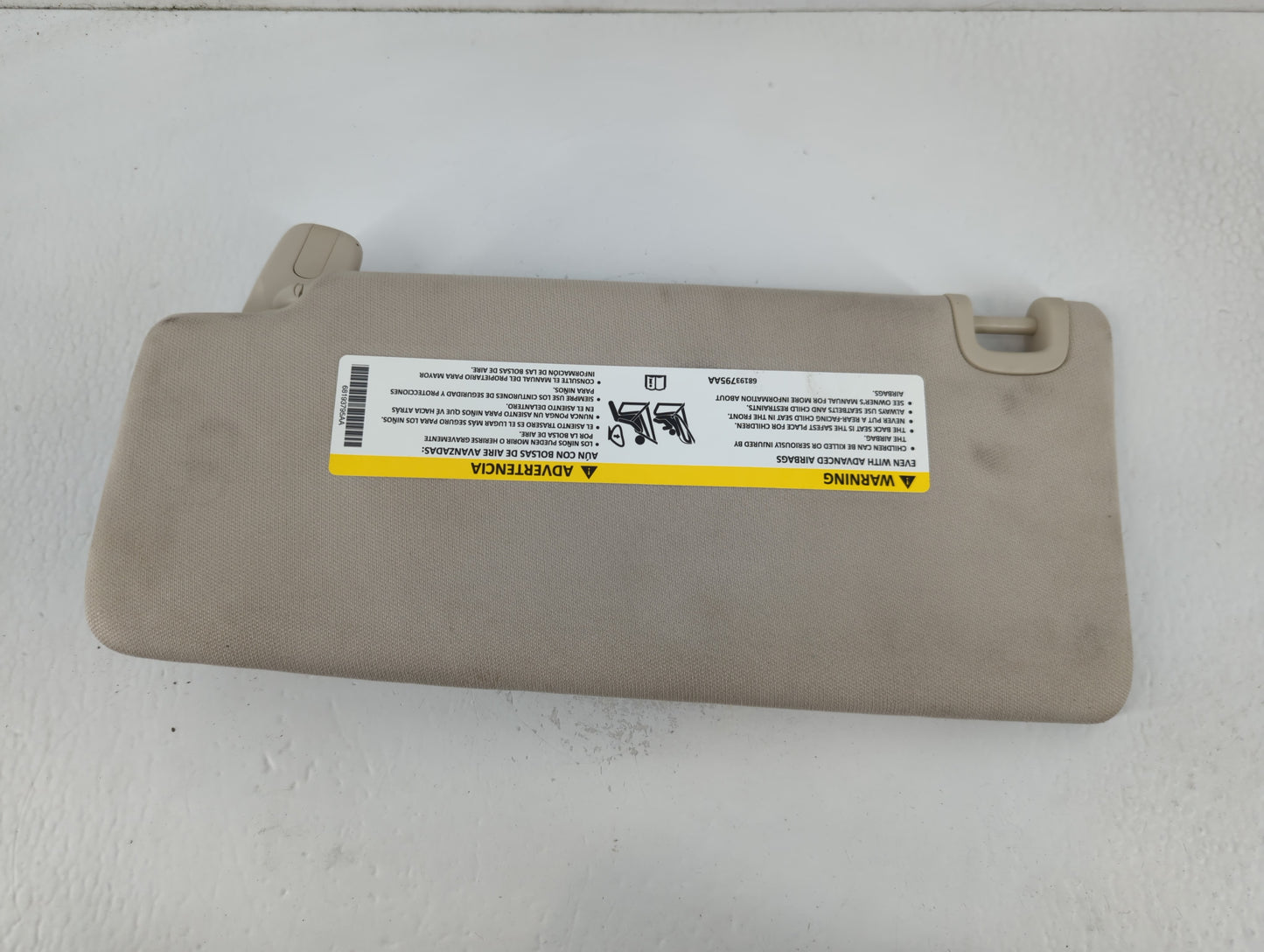2015 Chrysler 200 Sun Visor Shade Replacement Passenger Right Mirror Fits OEM Used Auto Parts - Oemusedautoparts1.com