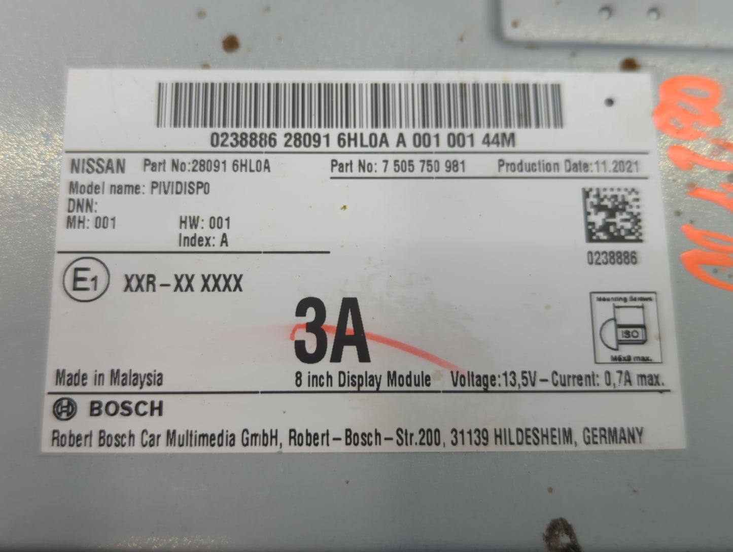 2019-2020 Infiniti Qx50 Information Display Screen - Oemusedautoparts1.com