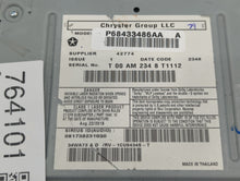 2019 Dodge Caravan Radio AM FM Cd Player Receiver Replacement P/N:P68433486AA Fits Fits 2012 2013 2014 2015 2016 2017 2018 2020 OEM Used Auto Parts