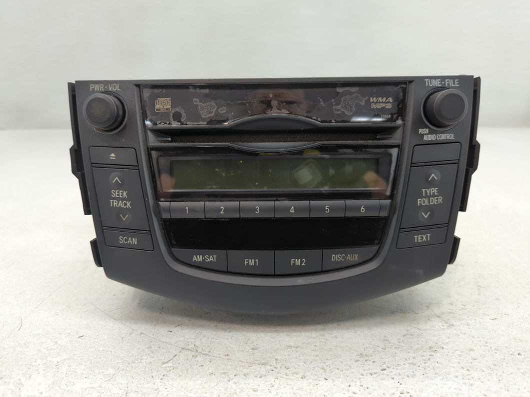 2010-2011 Toyota Rav4 Radio AM FM Cd Player Receiver Replacement P/N:86120-OR071 Fits Fits 2010 2011 OEM Used Auto Parts