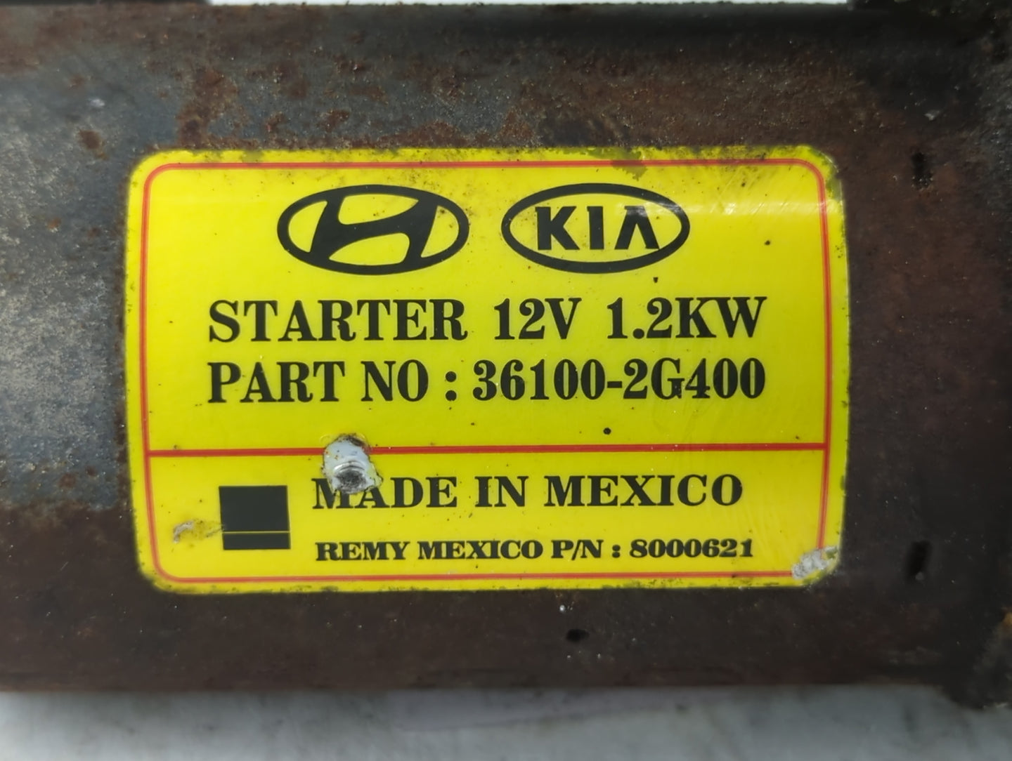 2012-2014 Kia Optima Car Starter Motor Solenoid OEM P/N:36100-2G400 Fits Fits 2008 2009 2010 2011 2012 2013 2014 OEM Used Auto Parts - Oemusedautoparts1.com