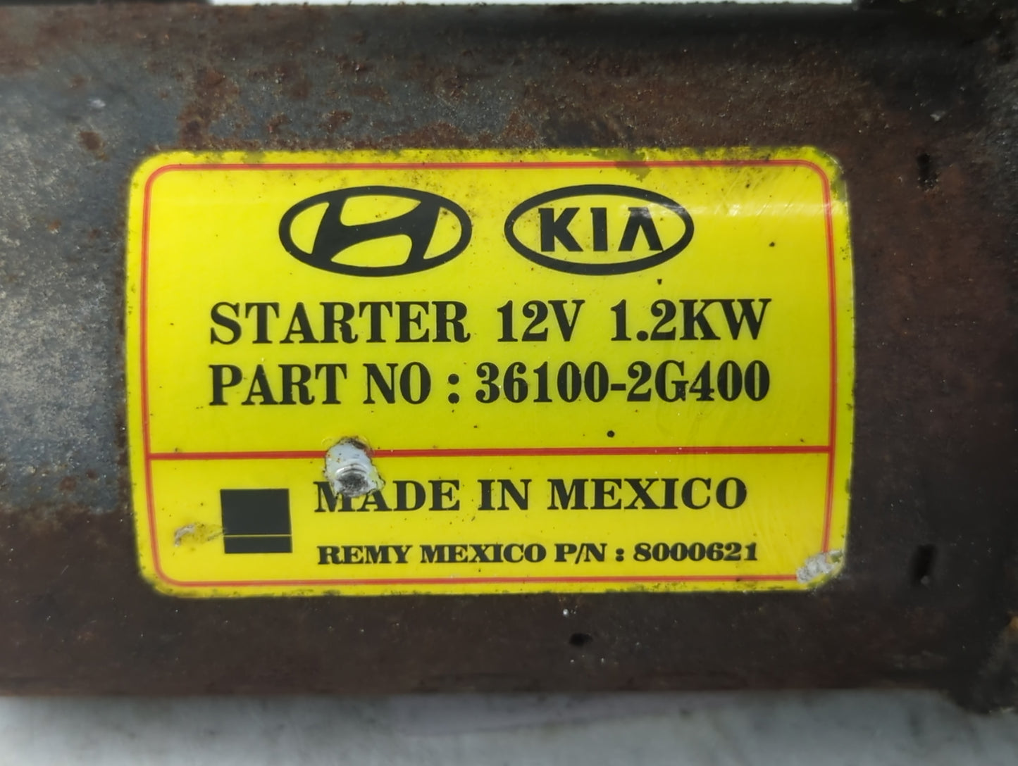 2012-2014 Kia Optima Car Starter Motor Solenoid OEM P/N:36100-2G400 Fits Fits 2008 2009 2010 2011 2012 2013 2014 OEM Used Auto Parts - Oemusedautoparts1.com