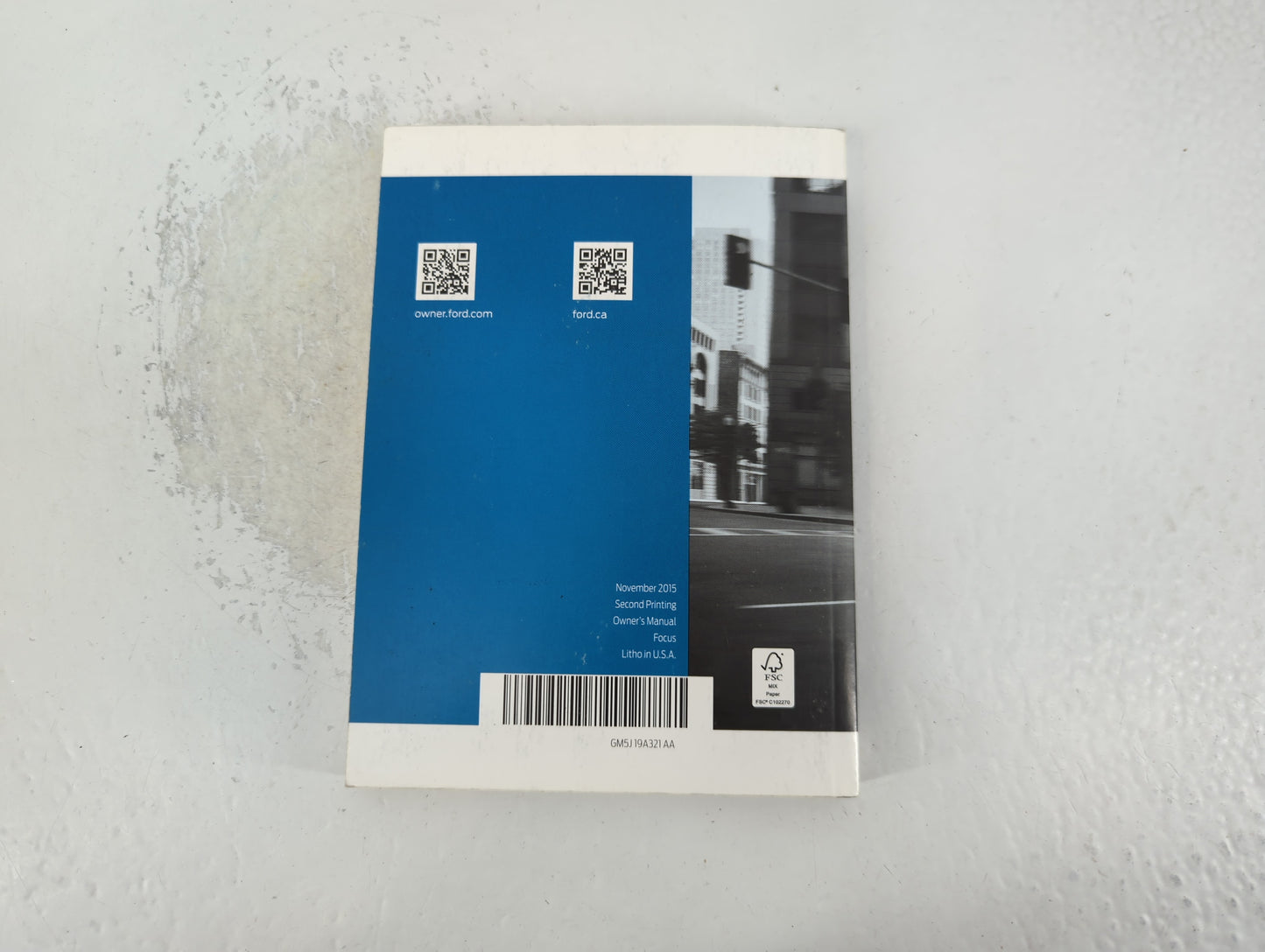 2016 Ford Focus Owners Manual Book Guide P/N:GM5J 19A321 AA OEM Used Auto Parts - Oemusedautoparts1.com
