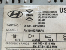 2013 Hyundai Elantra Radio AM FM Cd Player Receiver Replacement P/N:96170-3X155RA5 Fits OEM Used Auto Parts