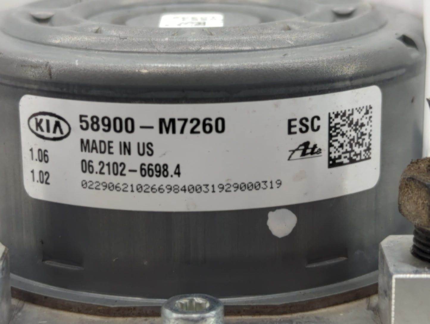 2019-2021 Kia Forte ABS Pump Control Module Replacement P/N:58900-A7260 Fits Fits 2019 2020 2021 OEM Used Auto Parts - Oemusedautoparts1.com
