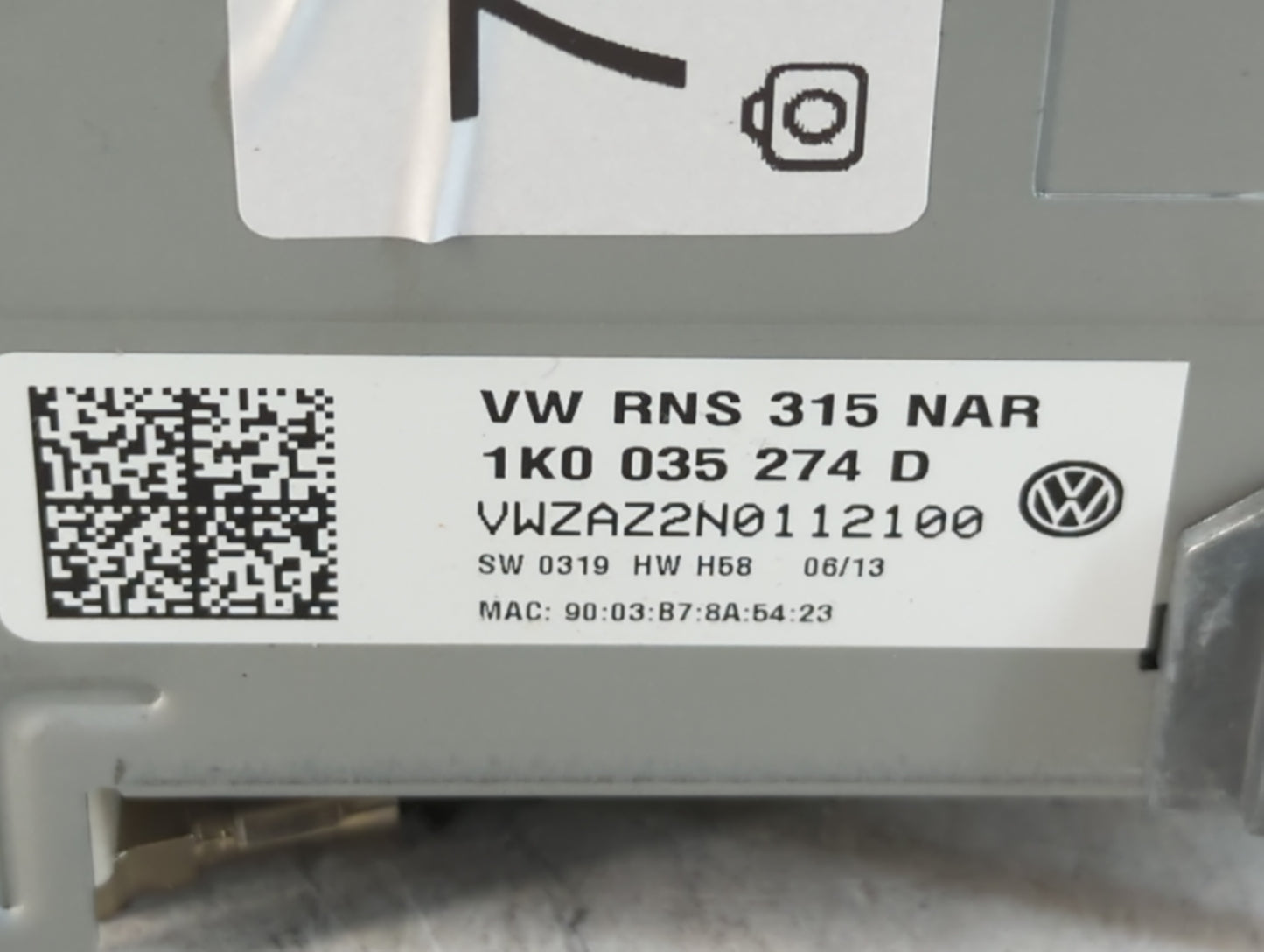 2012-2017 Volkswagen Cc Radio AM FM Cd Player Receiver Replacement P/N:1K0 035 274 D Fits Fits 2012 2013 2014 2015 2016 2017 OEM Used Auto Parts - Oemusedautoparts1.com