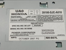 2006-2008 Honda Ridgeline Radio AM FM Cd Player Receiver Replacement P/N:39100-SJC-A010 Fits Fits 2006 2007 2008 OEM Used Auto Parts