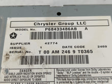 2019 Dodge Caravan Radio AM FM Cd Player Receiver Replacement P/N:P68433486AB Fits Fits 2012 2013 2014 2015 2016 2017 2018 2020 OEM Used Auto Parts