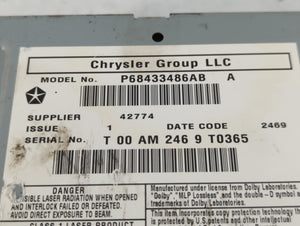 2019 Dodge Caravan Radio AM FM Cd Player Receiver Replacement P/N:P68433486AB Fits Fits 2012 2013 2014 2015 2016 2017 2018 2020 OEM Used Auto Parts