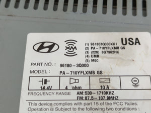 2011 Hyundai Sonata Radio AM FM Cd Player Receiver Replacement P/N:96180-3Q000 Fits OEM Used Auto Parts