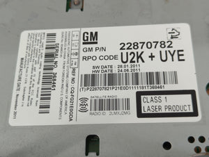 2010-2012 Chevrolet Camaro Radio AM FM Cd Player Receiver Replacement P/N:22870782 Fits Fits 2010 2011 2012 OEM Used Auto Parts