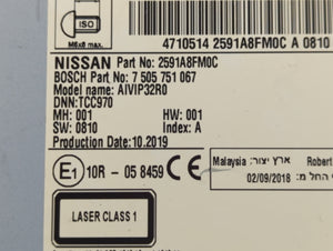 2018-2020 Nissan Rogue Radio AM FM Cd Player Receiver Replacement P/N:E110R-05 8459 7 505 751 067 Fits Fits 2018 2019 2020 OEM Used Auto Parts