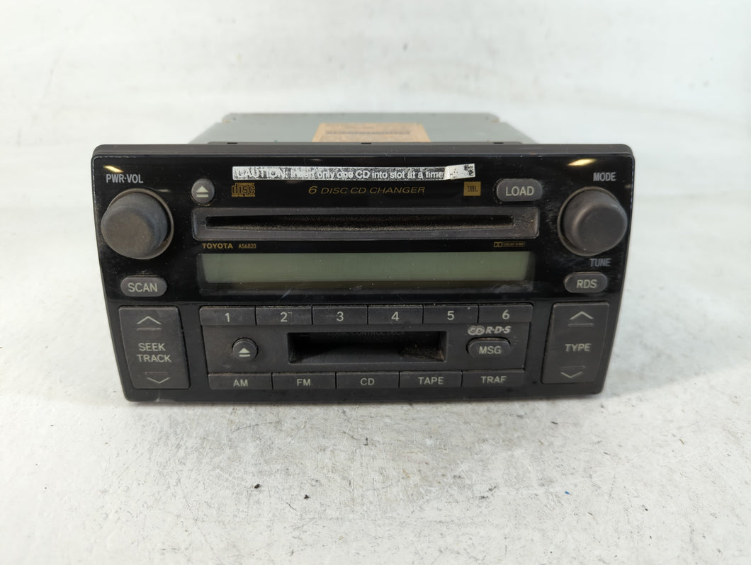 2002-2004 Toyota Camry Radio AM FM Cd Player Receiver Replacement P/N:MB803363 86120-AA060 Fits Fits 2002 2003 2004 OEM Used Auto Parts