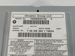 2018 Dodge Caravan Radio AM FM Cd Player Receiver Replacement P/N:P68368207AA Fits Fits 2012 2013 2014 2015 2016 2017 2019 2020 OEM Used Auto Parts