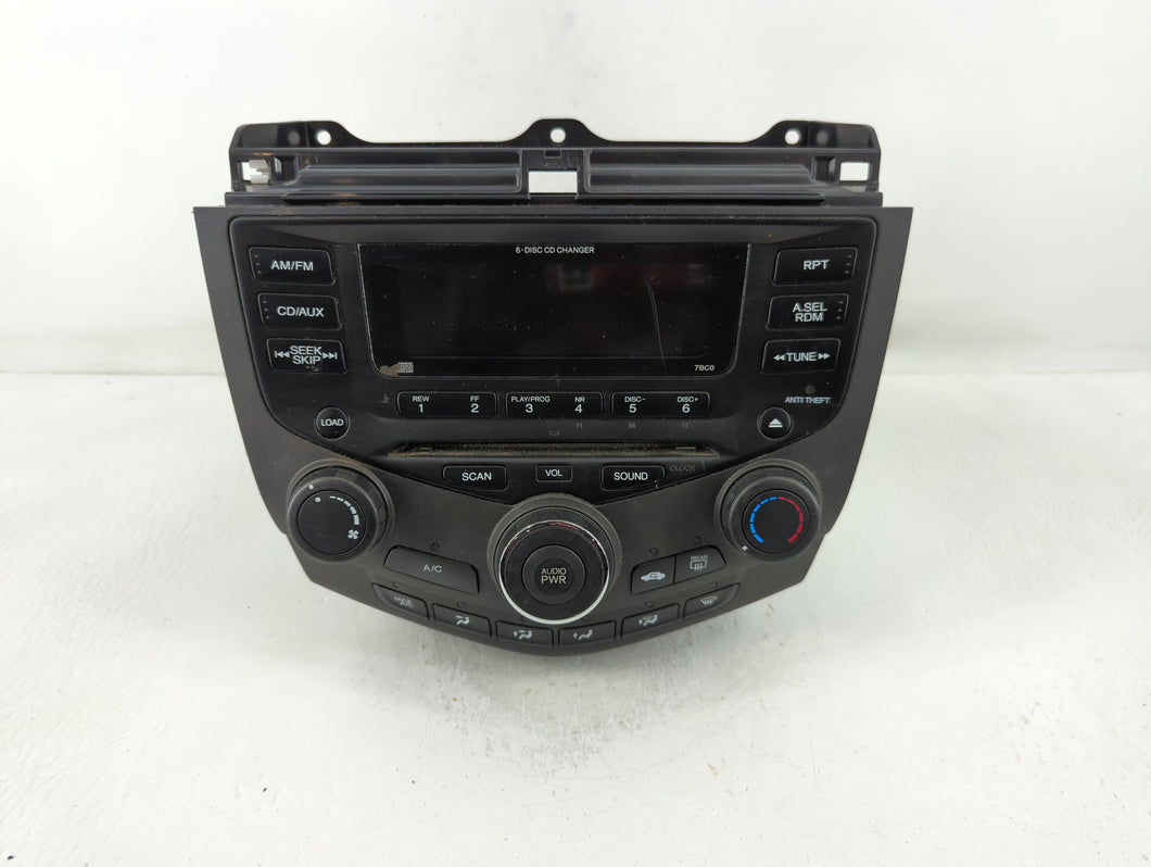 2003-2007 Honda Accord Radio AM FM Cd Player Receiver Replacement P/N:12384900 CQ-EH1260Z Fits Fits 2003 2004 2005 2006 2007 OEM Used Auto Parts