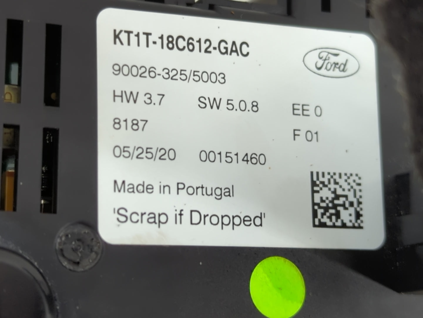 2019-2021 Ford Transit Connect Climate Control Module Temperature AC/Heater Replacement P/N:KT1T-18C612-GAC Fits OEM Used Auto Parts - Oemusedautoparts1.com