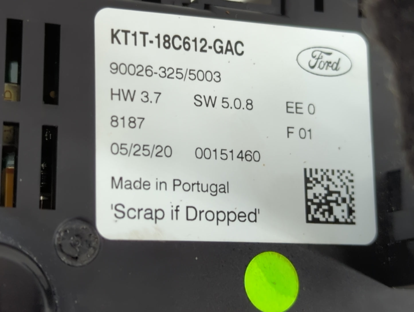 2019-2021 Ford Transit Connect Climate Control Module Temperature AC/Heater Replacement P/N:KT1T-18C612-GAC Fits OEM Used Auto Parts - Oemusedautoparts1.com