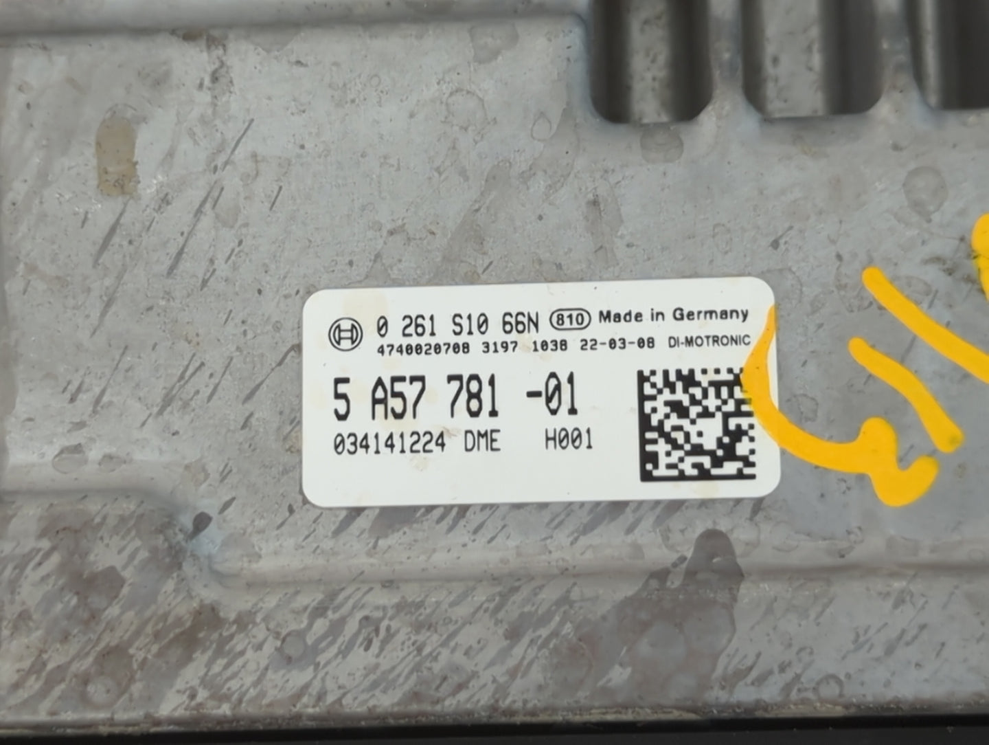 2022 Bmw X3 PCM Engine Control Computer ECU ECM PCU OEM P/N:034141224 0 261 S10 66N, 5 A57 781-01 Fits OEM Used Auto Parts - Oemusedautoparts1.com