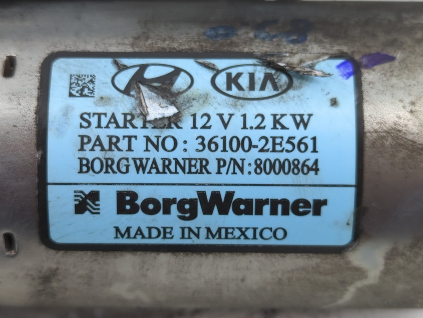 2017-2022 Kia Forte Car Starter Motor Solenoid OEM P/N:8000864 36100-2E561 Fits Fits 2017 2018 2019 2020 2021 2022 OEM Used Auto Parts - Oemusedautoparts1.com