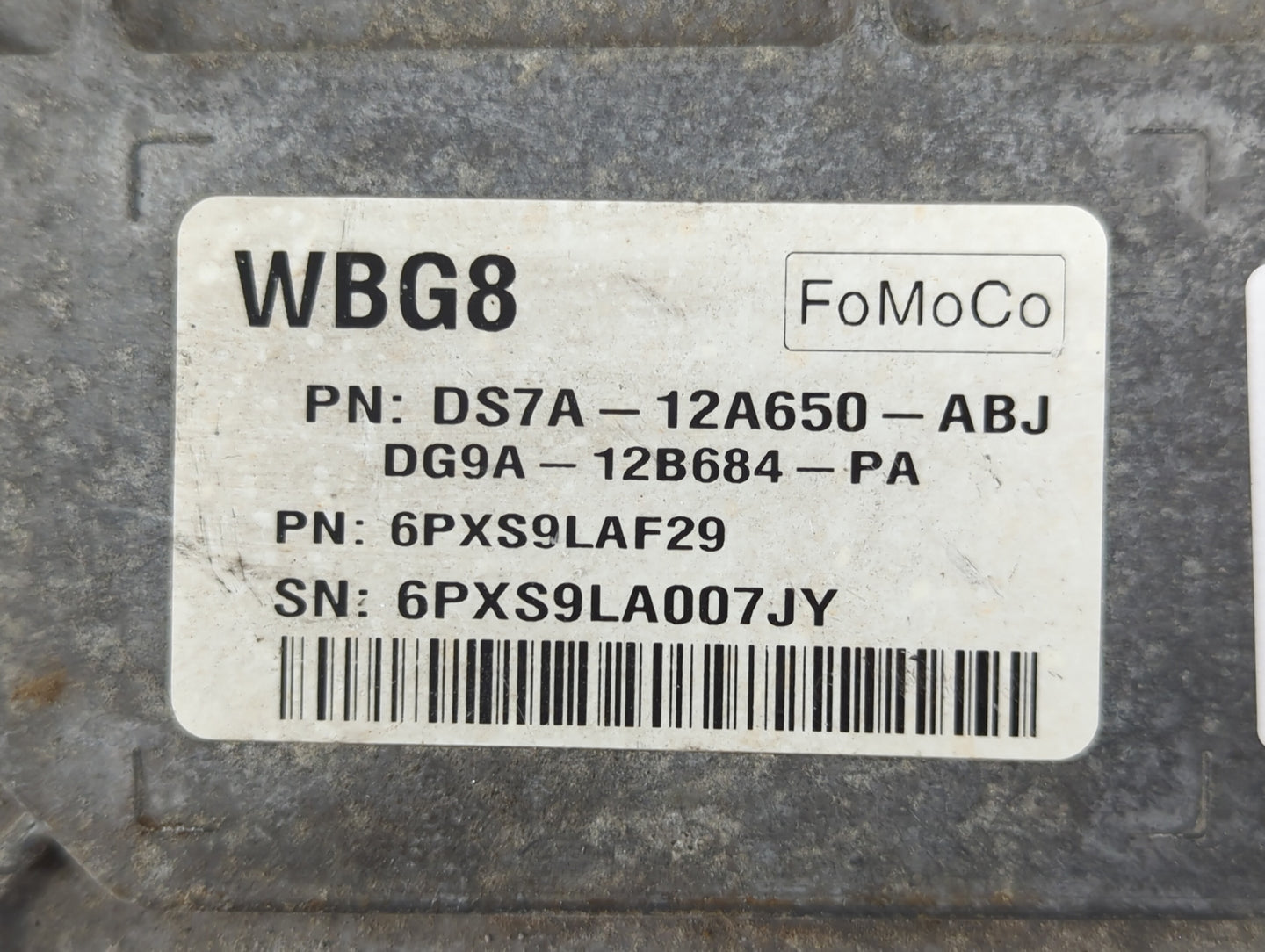2013 Ford Fusion PCM Engine Control Computer ECU ECM PCU OEM P/N:DG9A-12B684-PA DS7A-12A650-ABJ Fits OEM Used Auto Parts - Oemusedautoparts1.com