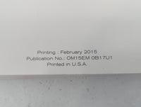 2015 Nissan Sentra Owners Manual Book Guide P/N:OM15EM OB17U1 OEM Used Auto Parts - Oemusedautoparts1.com