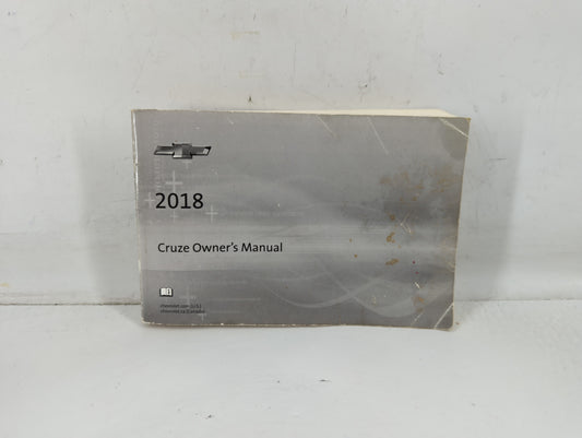 2018 Chevrolet Cruze Owners Manual Book Guide P/N:84042073 A OEM Used Auto Parts - Oemusedautoparts1.com