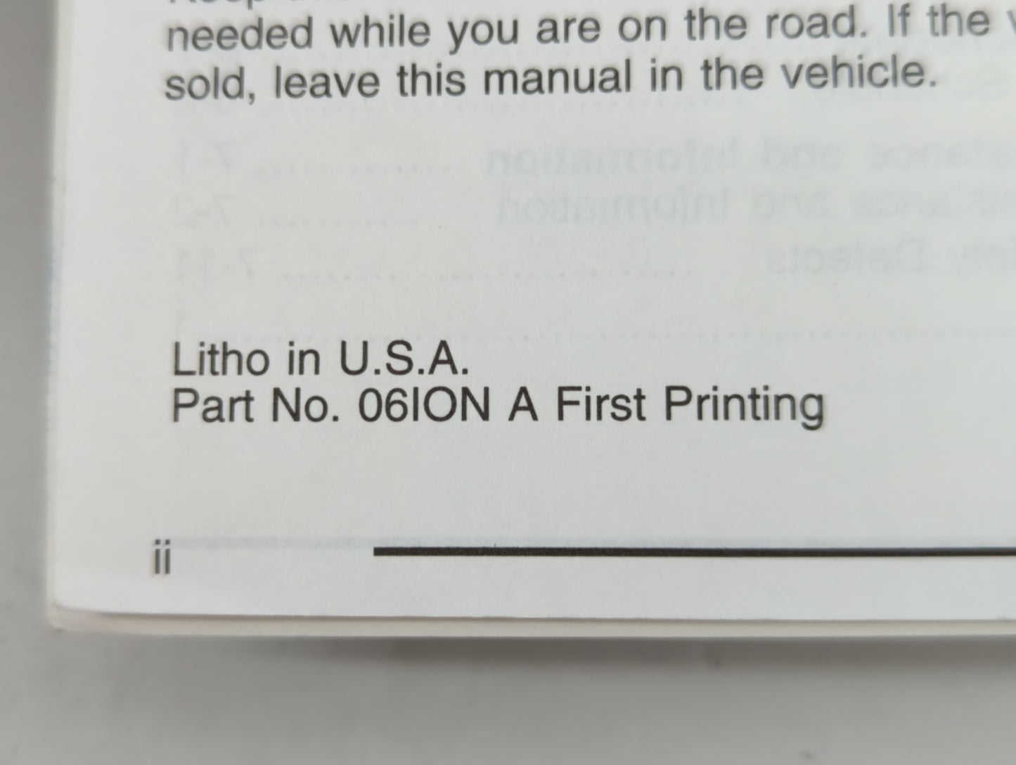 2006 Saturn Ion Owners Manual Book Guide P/N:061ON A OEM Used Auto Parts - Oemusedautoparts1.com