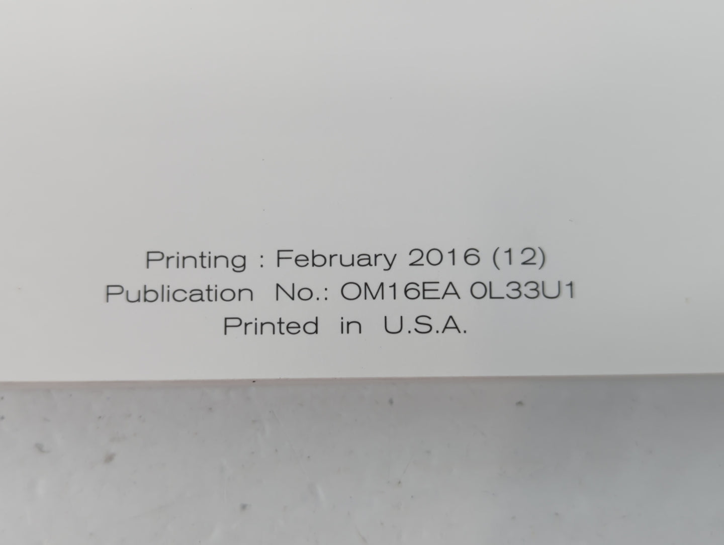 2016 Nissan Altima Owners Manual Book Guide P/N:OM16EA 0L33U1 OEM Used Auto Parts - Oemusedautoparts1.com