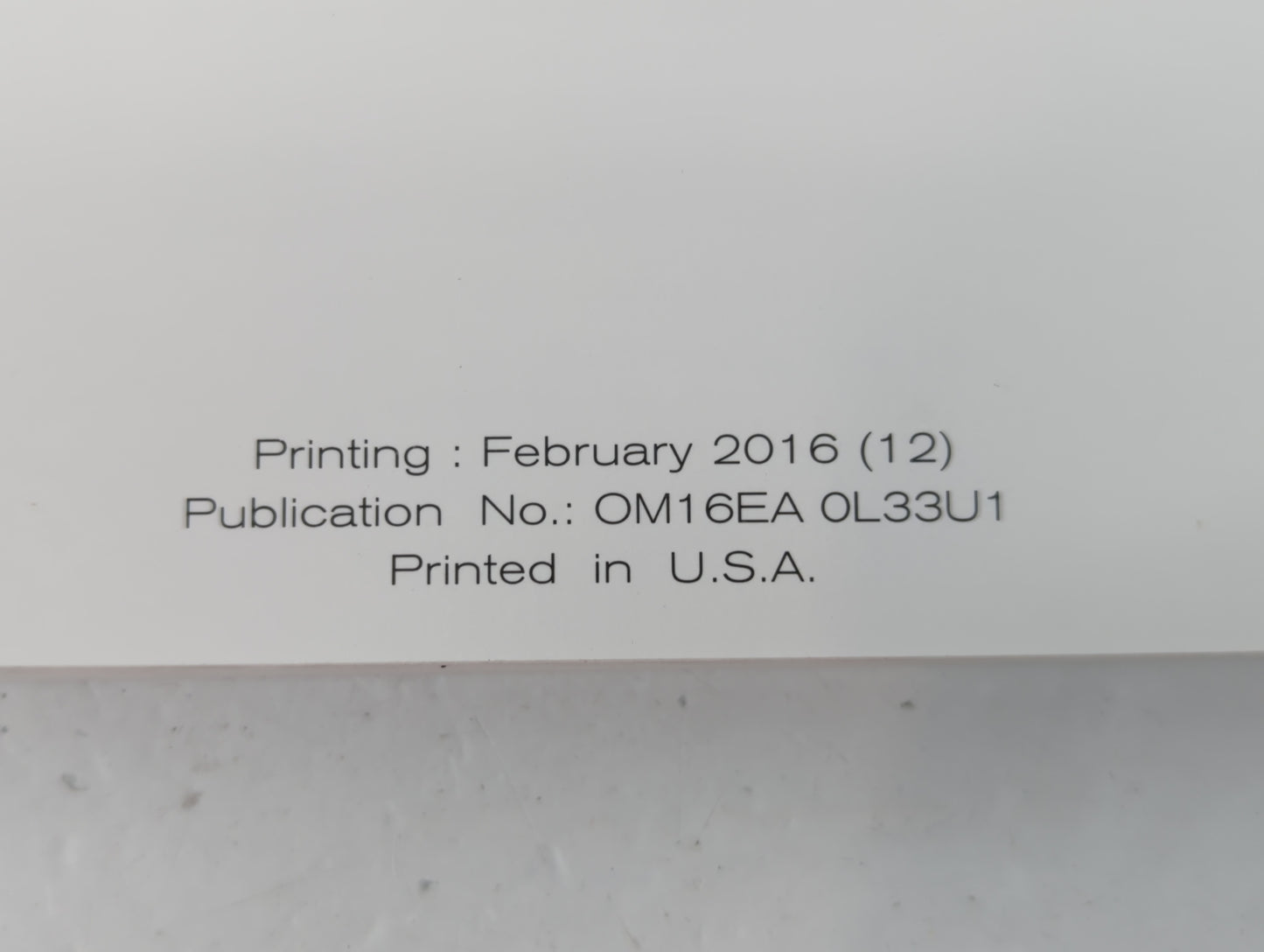 2016 Nissan Altima Owners Manual Book Guide P/N:OM16EA 0L33U1 OEM Used Auto Parts - Oemusedautoparts1.com