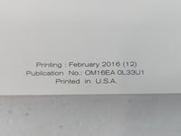 2016 Nissan Altima Owners Manual Book Guide P/N:OM16EA 0L33U1 OEM Used Auto Parts - Oemusedautoparts1.com